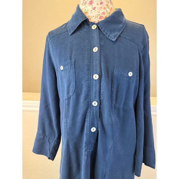 Soft‎ Surroundings Medium navy Dress Lyocell / Rayon blend Size Med - Picture 8 of 8